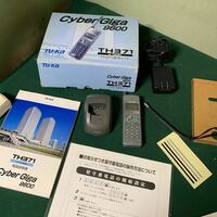 TOSHIBA 携帯電話 セット　TH371 箱付中古　レトロ　通電のみジャンクで出品