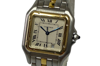 Cartier カルティエ パンテールMMウォッチ 110000R YG×SSコンビ ボーイズ デイト 1ロウ 腕時計 クォーツ コンビウォッチ 稼働品