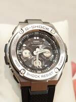 【B14138AK】美品 CASIO カシオ G-SHOCK ジーショック G-STEEL GST-W310-1AJF 電波ソーラー 箱 説明書　稼働品 メンズ　腕時計