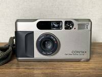 コンタックス Contax T2　 高級コンパクトフィルムカメラ　シャッター / フラッシュ / １回発光 / ２回発光 確認済み　ジャンク扱い