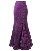 フラメンコファルダ　スカート　フラメンコ衣装　ダンス　紫　M