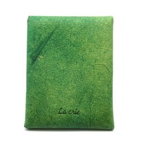 未使用 La crie ラクリエ ミニ財布 ラクリエ式 ショートウォレット LC01 コンパクトウォレット 日本製 グリーン 24002989