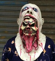 ガチホラー 大人向け ホラーマスク ハロウィン 仮面 仮装 ホラーマスク イベント ドッキリ 文化祭 屍 インパクト のゲロホラー