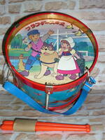 ◆ 昭和レトロ クローバー フランダースの犬　太鼓 ドラム ◆