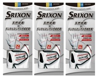 ◆送料無料 3枚セット 新品 ダンロップ 日本正規品 SRIXON(スリクソン) 3Dフィット ゴルフグローブ(左手用) 「GGG-S003」 25cm ホワイト 