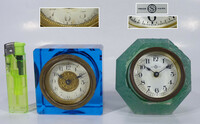 《ＶＰ》日本製 アンティーク ガラス置時計 ２点 ① 東京時計・SEIKOSHA精工舎製 作動品