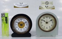 《ＶＰ》日本製 アンティーク ガラス置時計 ２点 ② SEIKOSHA精工舎製 作動品