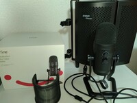 【3点セット、美品、動作確認済】FIFINE USBマイク ステレオレコーディングマイク K690 Aokeo マイク 吸音材 シールド　ポップガード