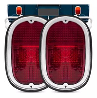 VWタイプ2 ワーゲン リア ライト テールライト アセンブリー ペア ２個セット レンズ 色 レッド 赤 コンビ T2 バス 用 ～1975年 テール