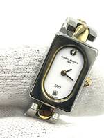 【電池切れ】CHARLES JOURDAN シャルル・ジョルダン　クォーツ腕時計　コンビ　白文字盤　レディース　ケース：1.1cm