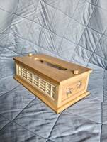 ティッシュボックス　ティッシュケース　手作り　ハンドメイド　DIY 　木製　和風　横29cmx奥行17ｃｍｘ高さ11.5cm　重さ約800ｇ