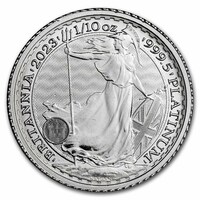 [保証書・カプセル付き] 2023年 (新品) イギリス「ブリタニア」白金 純プラチナ 1/10オンス プラチナ貨