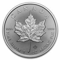[保証書・カプセル付き] 2024年 (新品) カナダ「メイプルリーフ」純銀 1オンス 銀貨
