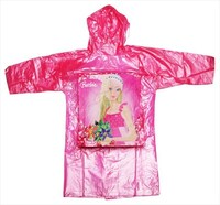 Barbie/バービー レインコート ジュニア 8サイズ 背袋付き 着せ替え人形 キャラクター 雨合羽 海外輸入品 雑貨[未使用品]