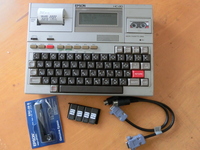 EPSON HC-20 ハンドヘルドコンピュータ 動作品 修理 RS-232Cケーブル ROM インクリボン プログラム マイコン マシン語 モニタ ジャンク