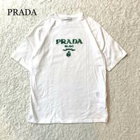 【未使用級】PRADA プラダ Tシャツ ホワイト 刺繍ロゴ コットン S