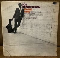 1963年 USオリジ Joe Henderson Page One MONO ジョー ヘンダーソン BLUE NOTE レコード　アナログ盤