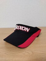 ＼送料込み！／【SRIXON】スリクソン サンバイザー 黒×赤 ブラック×赤 帽子 ゴルフウェア GOLF スポーツ