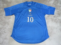 【非売品】選手支給品 イタリア代表 2004年 ホーム用 半袖 XLサイズ ロベルトバッジョ 代表ラストマッチ grazie roby仕様