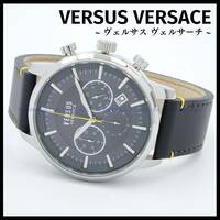 【新品・送料無料】VERSUS VERSACE ヴェルサスヴェルサーチ 腕時計 メンズ クォーツ VSPEV1121 ダークグレー・シルバー レザーバンド