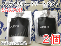 しっかり素早く染まる　SARTOR ブラックカラートリートメント 白髪染め２個セット　新品　未使用　日本製　送料無料