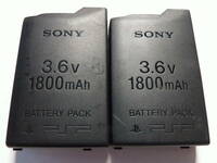 送料無料　比較的美品　PSP用　バッテリーパック　2個セット　PSP-110　膨張なし　動作確認済　PSP1000 PSP2000 PSP3000　最大18個でも可能