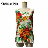 Christian Dior クリスチャンディオール 花柄 ノースリーブ カットソー M