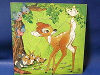 バンビ　ピクチュアパズル 1960年代　当時物　昭和レトロ ヴィンテージ 日本製 プレイ ピクチャー パズル　ディズニー アポロ社　送料￥230