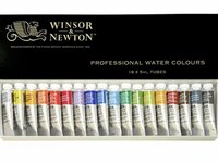 【新品未使用】Winsor & Newton ウィンザー&ニュートン 水彩絵具 プロフェッショナル ウォーターカラー 18色セット 5ml 3個 絵画 チューブ