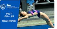 FINA (国際水泳連盟）公式試合２０２1年 「世界ジュニア選手権大会　女子３ｍ飛板飛込み（予選）」公式映像BD完全収録 