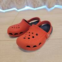 2205 crocs クロックス サンダル ジュニア キッズ C10 17.5cm 17cm 子供靴 赤 レッド