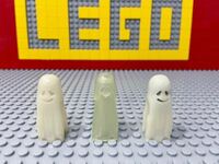 ☆暗闇で光る幽霊☆ レゴ　ミニフィグ　おばけ　ゴースト　蓄光　( LEGO 被り物 ハロウィン お城シリーズ　C42922