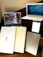 ノートパソコン　５台　　タブレット１台　まとめて　ジャンク　macbook NEC DTAB ASUS