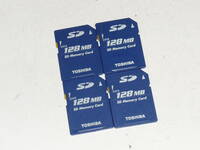 動作保証！TOSHIBA SDカード 128MB 4枚セット