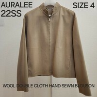 AURALEE オーラリー　22SS　WOOL DOUBLE CLOTH HAND SEWN BLOUSON　手縫い ブルゾン
