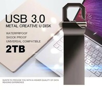 ★ブラックキーホルダー 2TB (2000GB)USBメモリメモリースティック