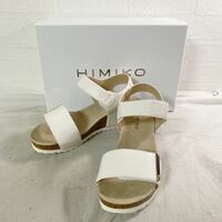 3917☆ HIMIKO ヒミコ シューズ 靴 サンダル レザーサンダル カジュアルシューズ レディース 22.5 ホワイト箱付き