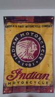 INDIAN MOTORCYCLE インディアンモーターサイクル 　ロゴフラッグ 縦ブラウン、タペストリー