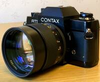 CONTAX RTS　Carl Zeiss Planar T* 85mm F1.4 (MM)　METAL HOOD 4 + 67/86 RING 【送料無料】コンタックス プラナー ヤシカ