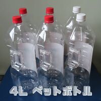 【災害】焼酎 空ペットボトル ４L 持ち手付き ６本セット【アウトドア】 