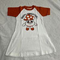muchacha ムチャチャ きのこワンピーｘオレンジ半袖Tシャツ M （110~120cm）