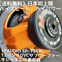 【送料無料】高音質【ハイパワー】SPAUDIO SP-12CW 12インチ 30cm サブウーファー カーオーディオ 重低音 ハイパワー ウーハー