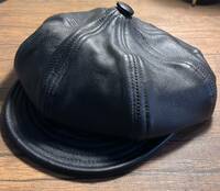 NEWYORK HAT ニューヨークハット ラム 羊 レザー キャスケット USA製 未使用 帽子 M 57cm