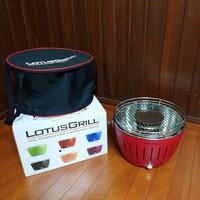 ロータスグリル LOTUSGRILL レギュラーサイズ レッド G340 レジャー バーベキュー アウトドア キャンプ BBQ 調理 器具 用品 無煙 