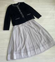 【美品】TO BE CHIC シフォンプリーツスカート　裾がとても素敵です　サイズ４４