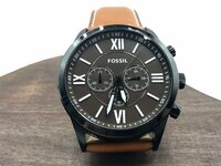 □★ FOSSIL(フォッシル) 腕時計 BQ2042 メンズ クロノグラフ 黒 可動品
