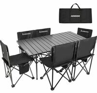アウトドア テーブル チェア 7点セット アルミテーブル椅子 ピクニック ベンチセット ピクニックテーブル 超軽量 折り畳み 組立簡単