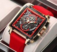 新品未使用★日本未入荷★LlGE高級メンズ腕時計 クロノグラフ 正規品赤ディーゼル ジェイコブ JACOB&Coフランクミュラー ファンに人気 防水