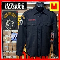 HYSTERIC GLAMOUR ヒステリックグラマー　ワッペン　M-65 フィールドジャケット　ミリタリーシャツ　Ｍ　ブラック