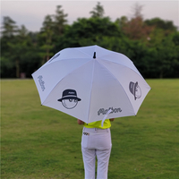 ゴルフ傘 ホワイト Malbon 長傘 自動オープン 晴雨両用 日焼け防止 紫外線遮断99％ 新品送料無料